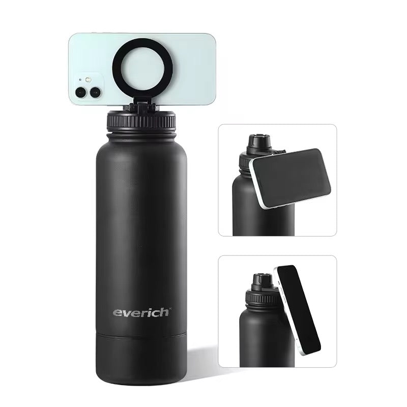 Botella de Agua Deportiva de 32oz con Anillo Magnético,